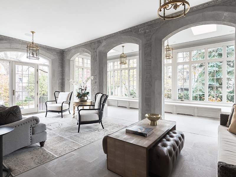 This spectacular room has walk-out access to the glorious grounds, encompassing three-quarters of an acre. On the market withChestnut Park Real Estate, the exclusive affiliate of Christie's International Real Estate in Toronto.